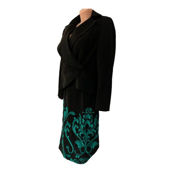 Ashro Business Formal Office Desk Dinner Cocktail Church Asymmetric Skirt Suit - Picture 4 of 15